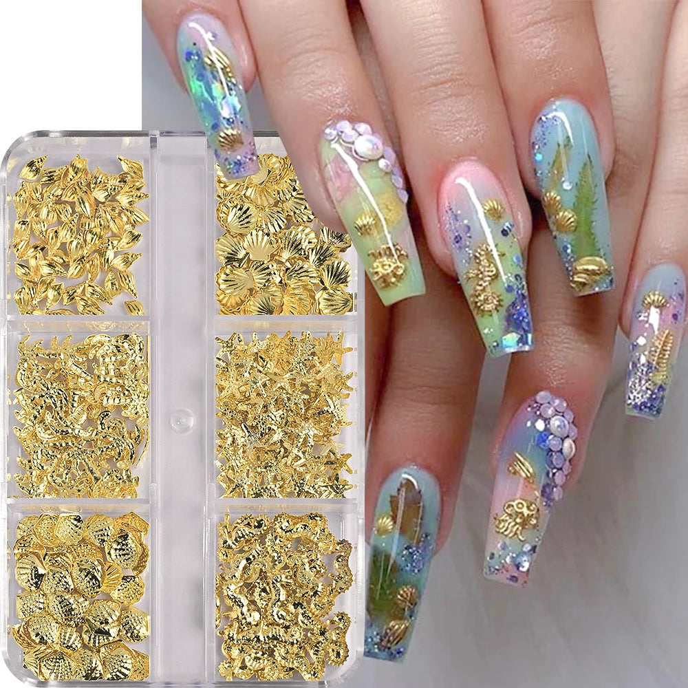 Metal Ocean Nail Art Charms for Stunning Manicures - Smarsty
