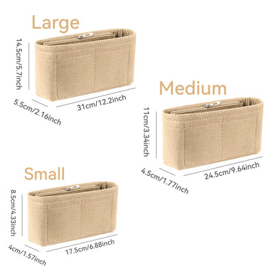 Trendy Felt Insert Bag Organizer Makeup Organizers Liner Perfect for Brand Women's Handbags Cosmetic Bags Bag Accesories - Smarsty
