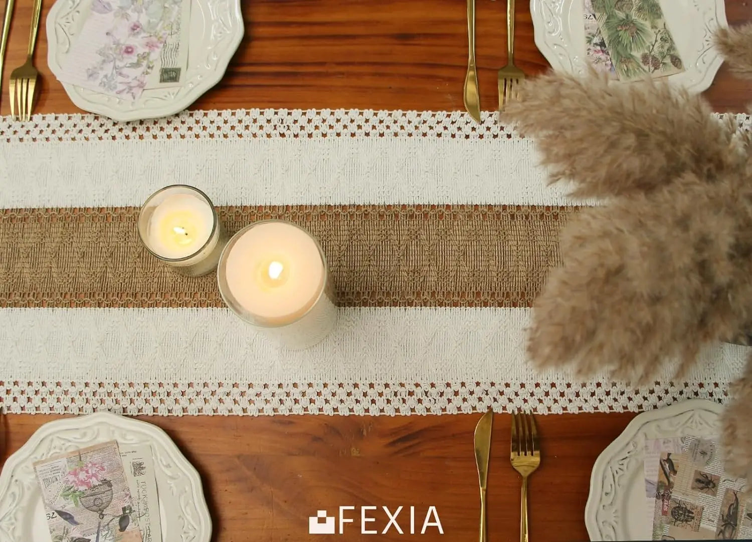 Summer Table Runner with Tassels for Rustic Decor - Smarsty