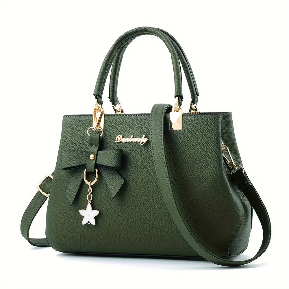 Elegant Bowknot Shoulder Bag With Multiple Compartments - Smarsty