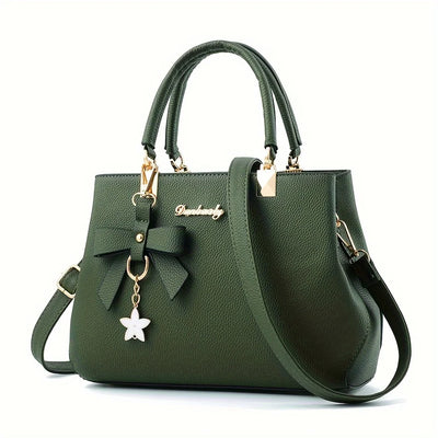 Elegant Bowknot Shoulder Bag With Multiple Compartments - Smarsty