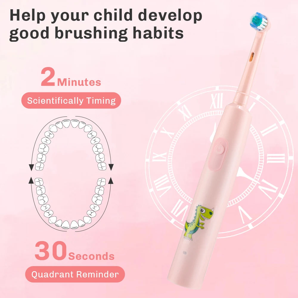Smart Rotating Timing Electric Toothbrush, Rechargeable Rotary Toothbrush with 4 Heads, 5 Modes Setting Teeth Whitening Oral Car - Smarsty