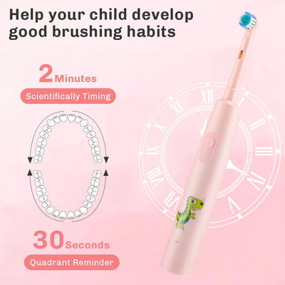 Smart Rotating Timing Electric Toothbrush, Rechargeable Rotary Toothbrush with 4 Heads, 5 Modes Setting Teeth Whitening Oral Car - Smarsty