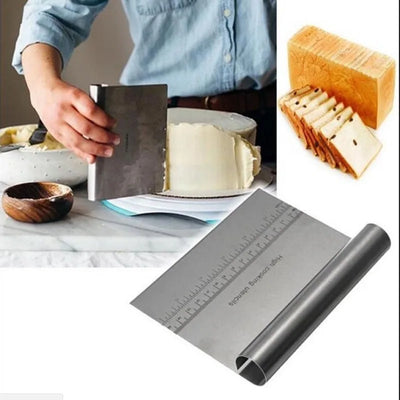 Stainless Steel Dough Scraper with Measuring Scale - Smarsty