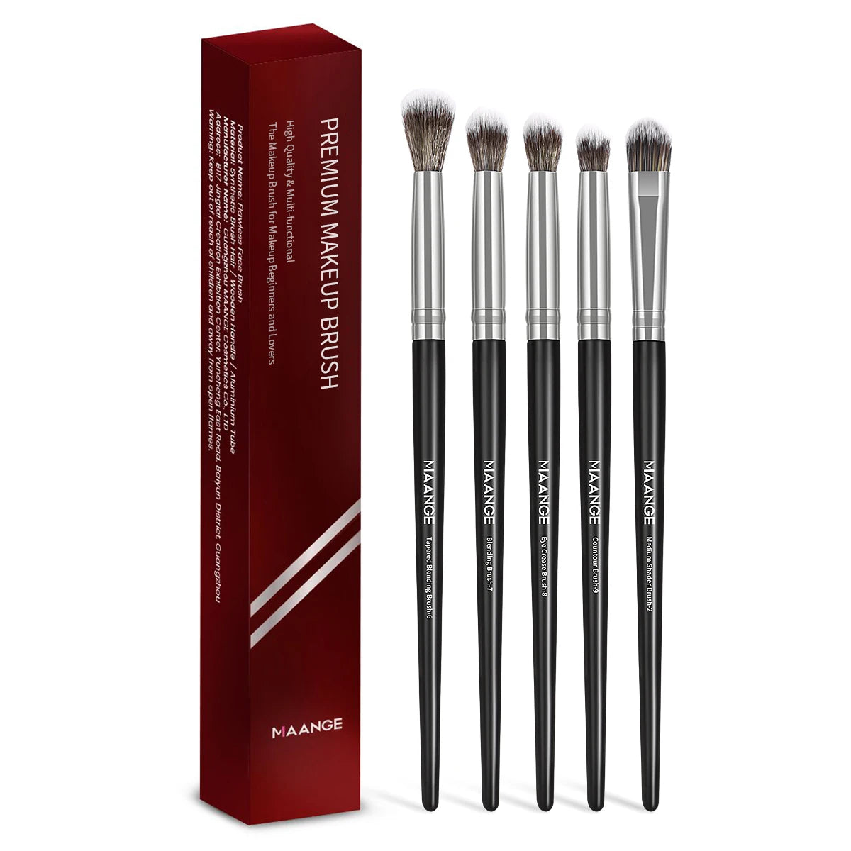 MAANGE 5 Piece Makeup Brush Set for Flawless Application - Smarsty