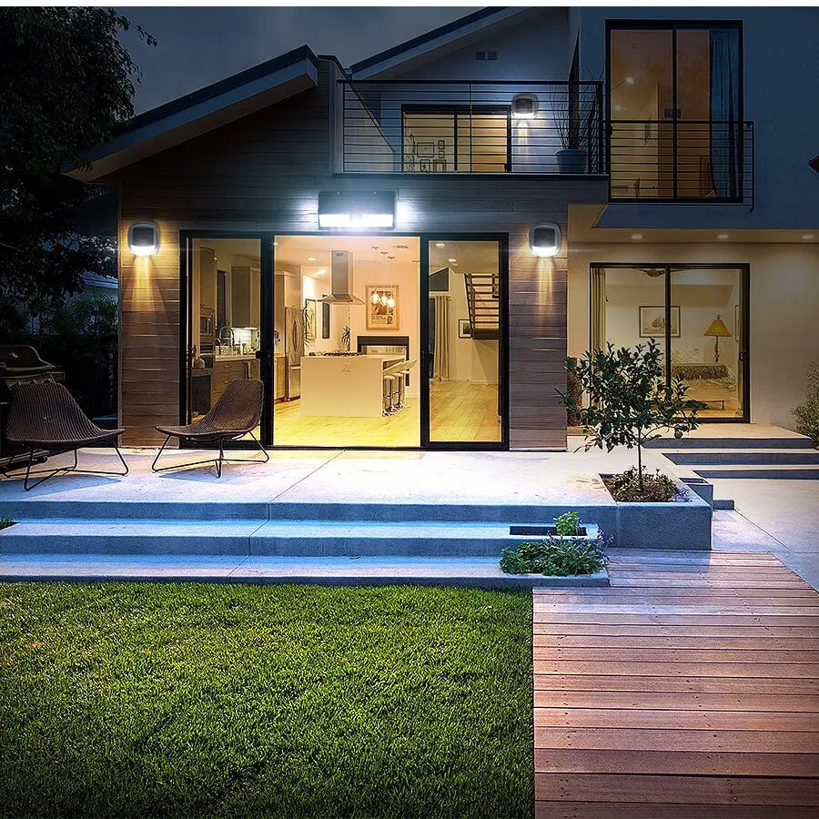 190LED Solar LED Wall Lamp with Motion Sensor and 4 Modes - Smarsty