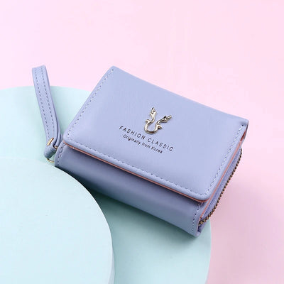 Luxury Brand Women's Small Wallet Female Card Holder Short Wallets with Coin Purse for Woman Ladies PU Leather Hasp Mini Clutch - Smarsty