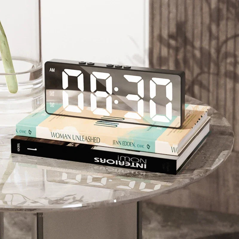 LED Mirror Alarm Clock with Snooze Feature - Smarsty