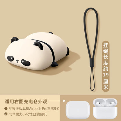 Cute Panda Silicone Headphone Case for AirPods 4 - Smarsty