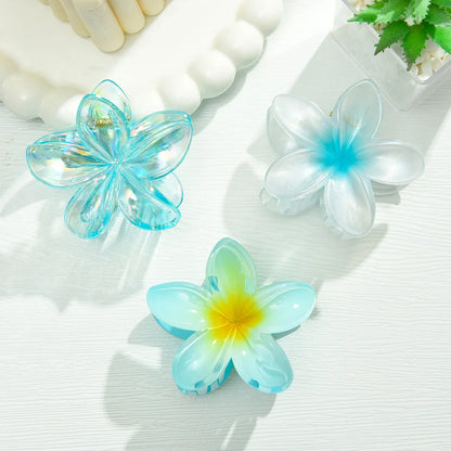 3Pcs Summer Flower Hair Claw Clips Secure Hold For Women - Smarsty