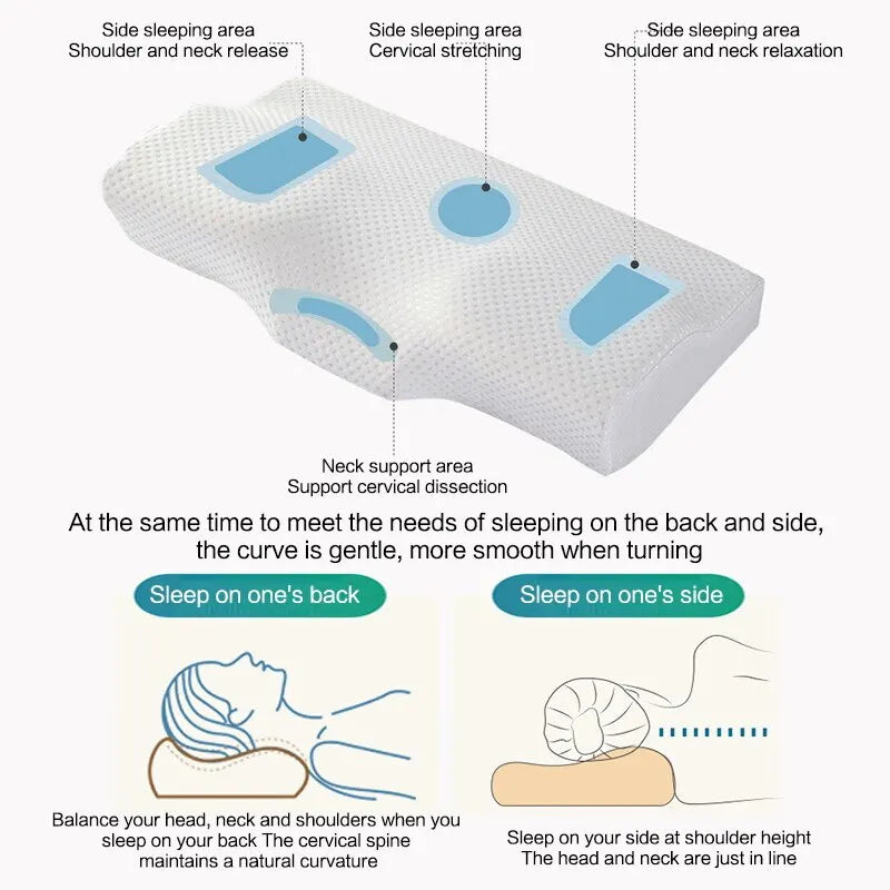Memory Foam Neck Pillow for Comfortable Sleep - Smarsty