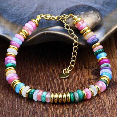 Colorful Natural Stone Beaded Bracelet for Women - Smarsty