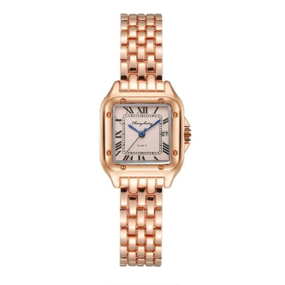 Luxury Stainless Steel Women's Quartz Watch with Calendar - Smarsty