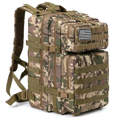 45L Tactical Backpack Large Capacity Outdoor Rucksack 3 Day Fitness Hiking Bag Hiking Camping Gear Backpacks - Smarsty