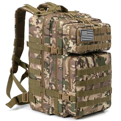 45L Tactical Backpack Large Capacity Outdoor Rucksack 3 Day Fitness Hiking Bag Hiking Camping Gear Backpacks - Smarsty