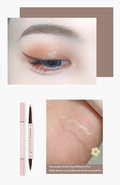 Double Head Eyeliner Pen with Fine Tip Waterproof - Smarsty