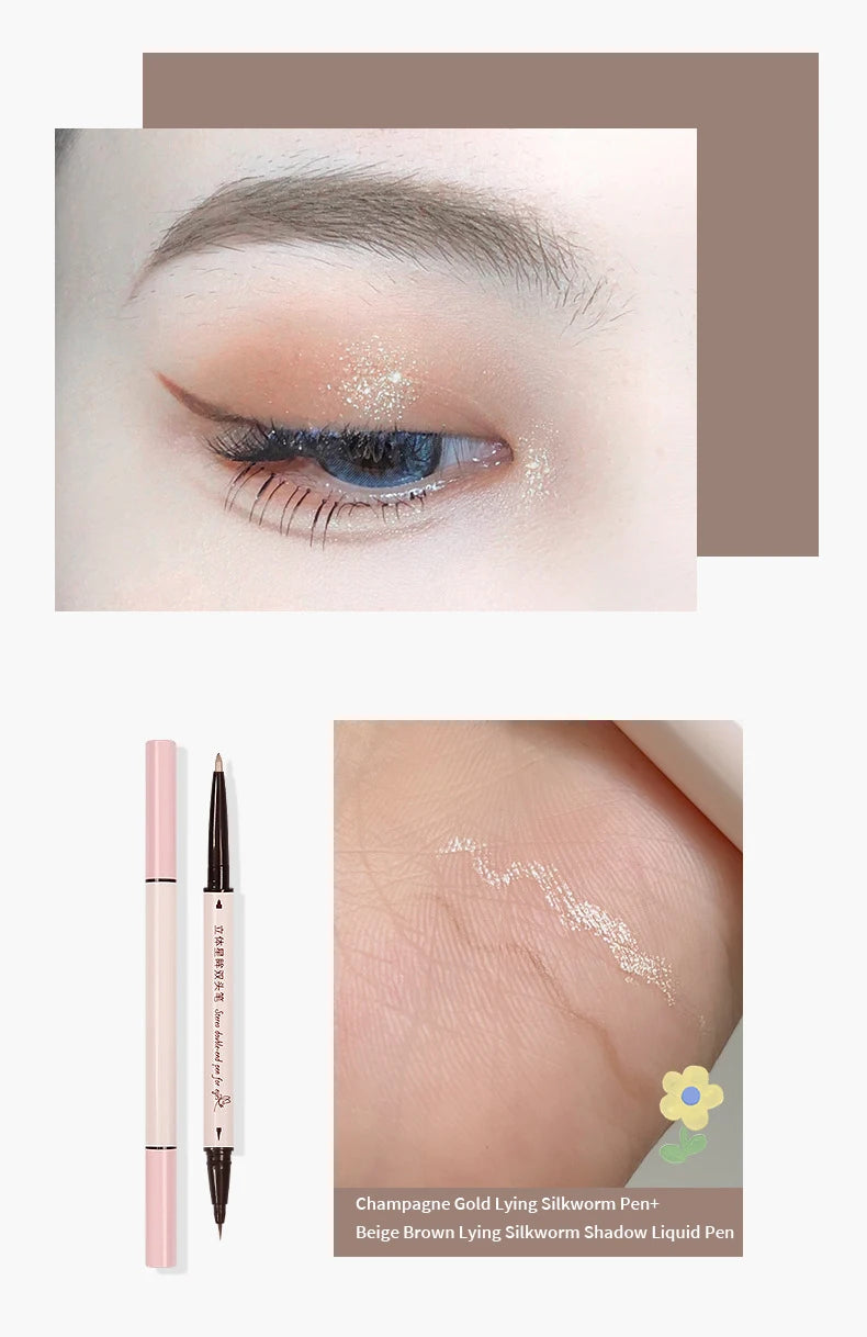Double Head Eyeliner Pen with Fine Tip Waterproof - Smarsty