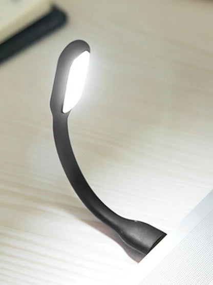 USB LED Light Book Light Flexible Portable Night Light Gooseneck USB Lamp Compatible for Power Bank Notebook Laptop