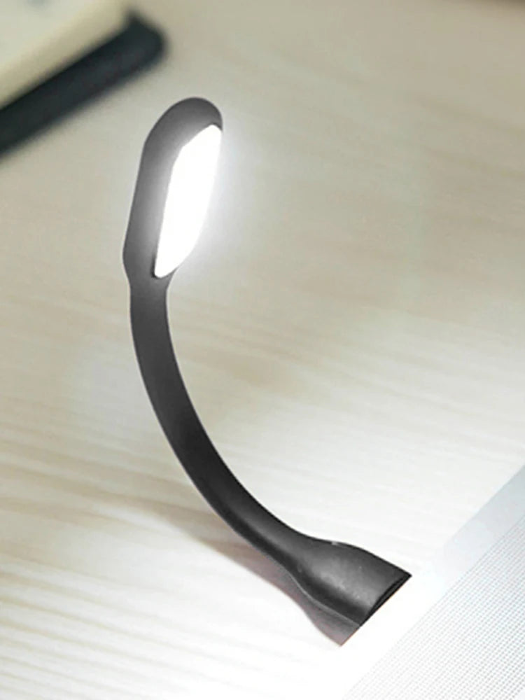 USB LED Light Book Light Flexible Portable Night Light Gooseneck USB Lamp Compatible for Power Bank Notebook Laptop