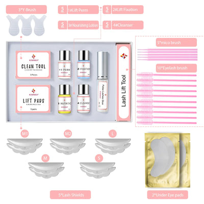 ICONSIGN Upgrade Version Lash Lift Kit Lifting Eyelashes Lasting 6-8 Weeks Lash Perm Eyelash Enhancer Makeup Tools - Smarsty