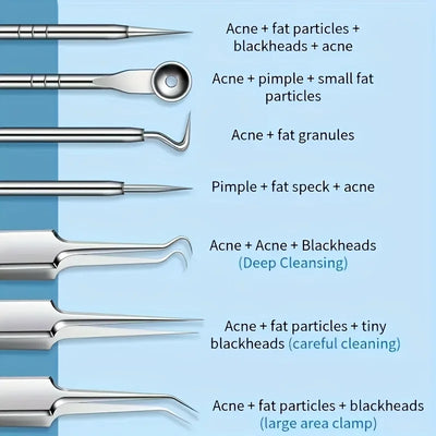 Stainless Steel Blackhead Remover Kit for Clear Skin - Smarsty