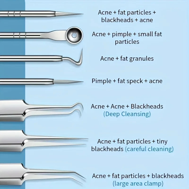 Stainless Steel Blackhead Remover Kit for Clear Skin - Smarsty