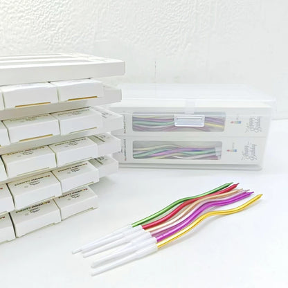 6/12/48pcs/1case Birthday Candles Spiral Cake Candles  Long Thin Cake Candles For Wedding Party And Cake Decoration - Smarsty