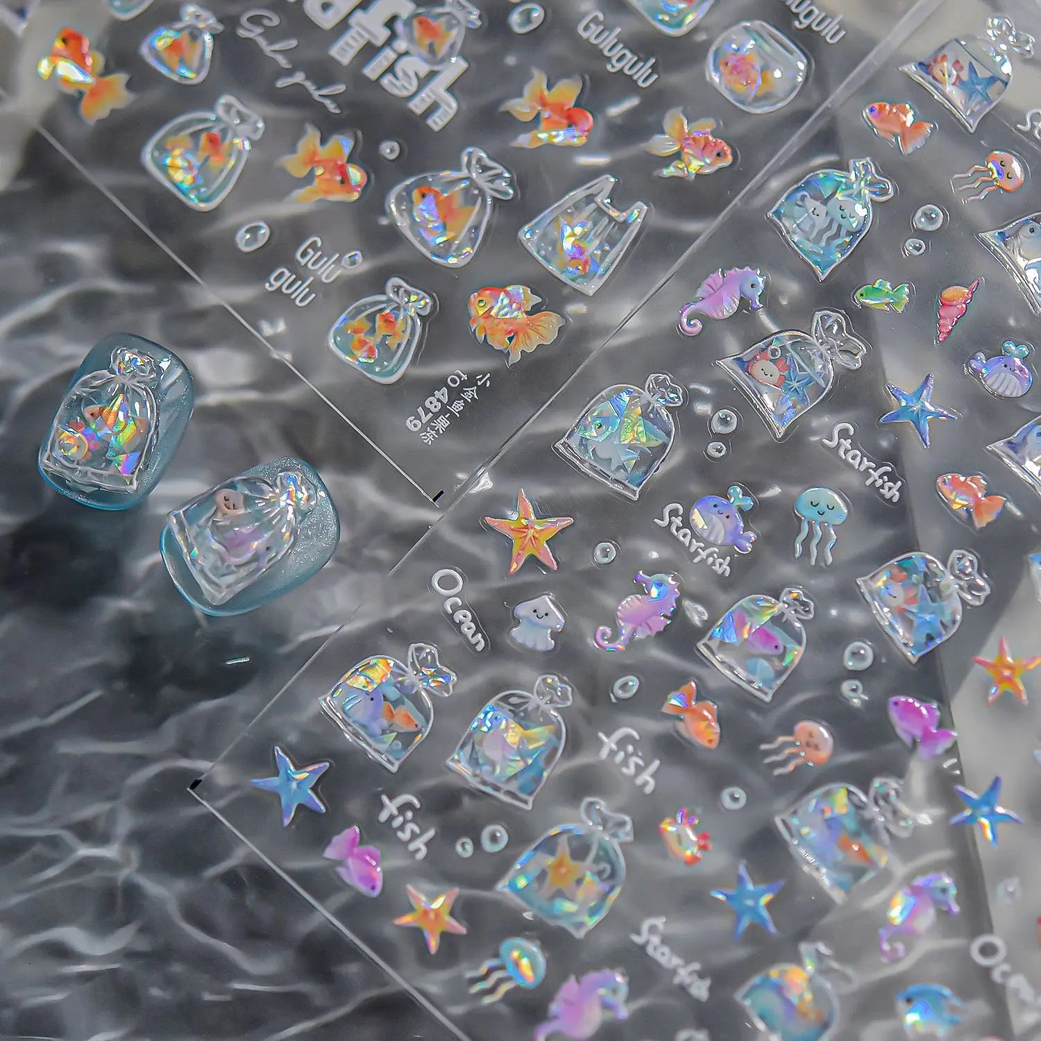 Cute Starfish Nail Charm Stickers for Summer Nail Art - Smarsty