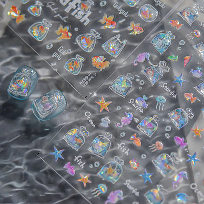 Cute Starfish Nail Charm Stickers for Summer Nail Art - Smarsty