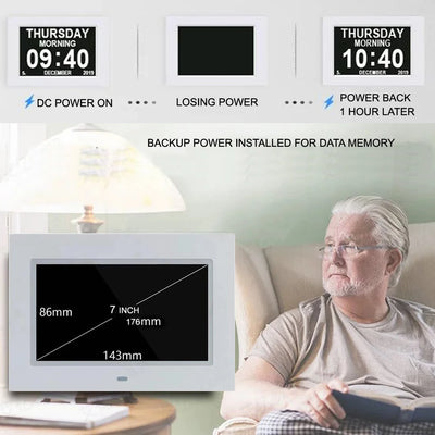 Digital LED Calendar Clock with 12 Alarms and Multi-Language Display - Smarsty
