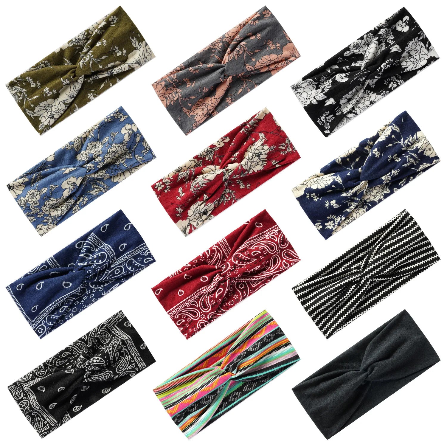 Bohemian Vintage Turban Headband Soft Stretchy Cashmere - Smarsty