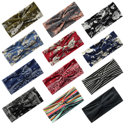 Bohemian Vintage Turban Headband Soft Stretchy Cashmere - Smarsty