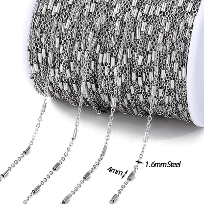 No Fade 2M Gold Stainless Steel Beaded Chain Durable - Smarsty