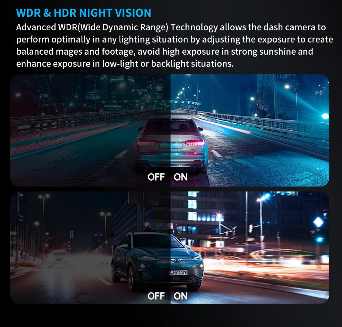 4 Channel GPS Dash Cam Front 4K Night Vision Parking - Smarsty