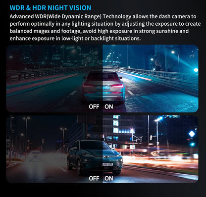 4 Channel GPS Dash Cam Front 4K Night Vision Parking - Smarsty