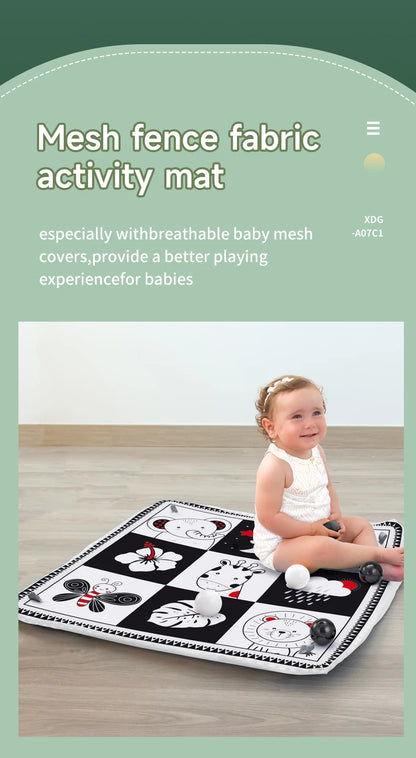 Baby Play Gym Mat With Rack For Tummy Time Crawling - Smarsty