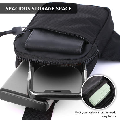 Mini Nylon Crossbody Bag For Men Unisex Lightweight Satchel - Smarsty