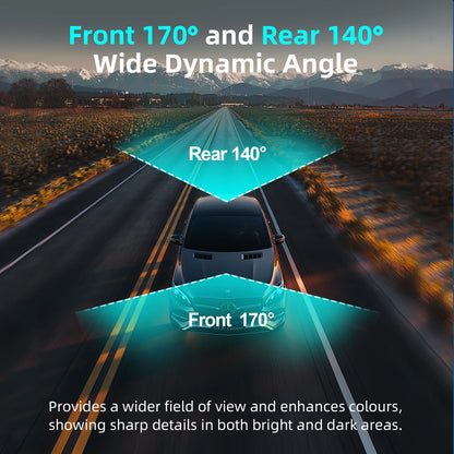 Stunning 4K Dash Cam Front And Rear Night Vision Wifi - Smarsty