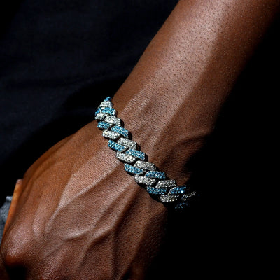 14MM Iced Prong Link Cuban Chain Bracelet for Men and Women - Smarsty