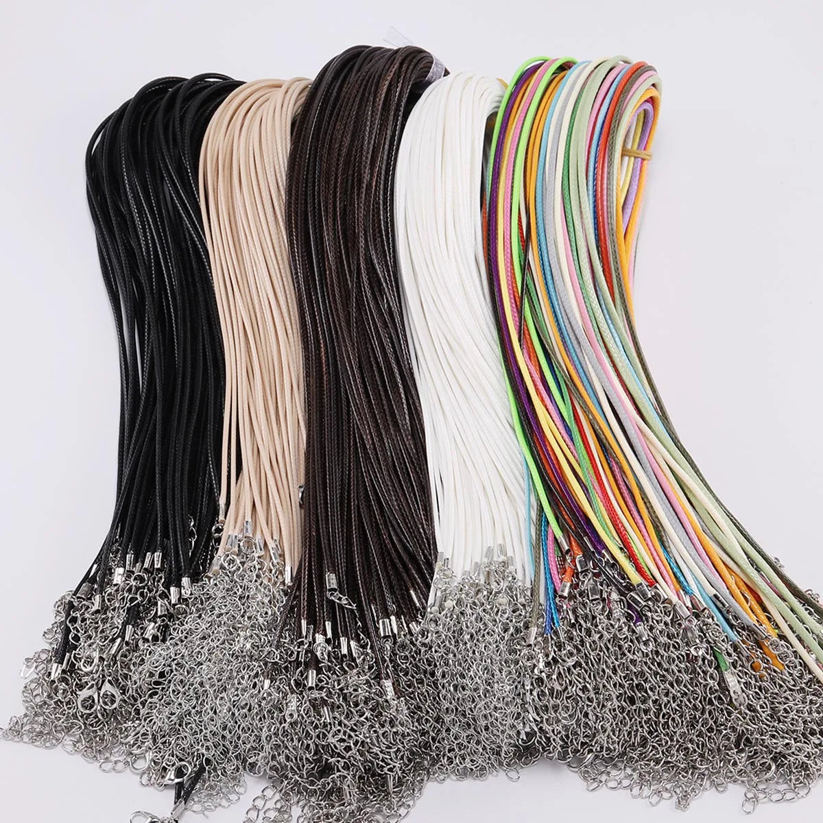 Adjustable Leather Cord Necklace Braided Rope DIY Jewelry Supplies - Smarsty