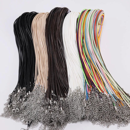 Adjustable Leather Cord Necklace Braided Rope DIY Jewelry Supplies - Smarsty