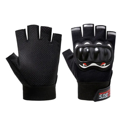 Men Half Finger Motorcycle Gloves Breathable Slip Resistant - Smarsty