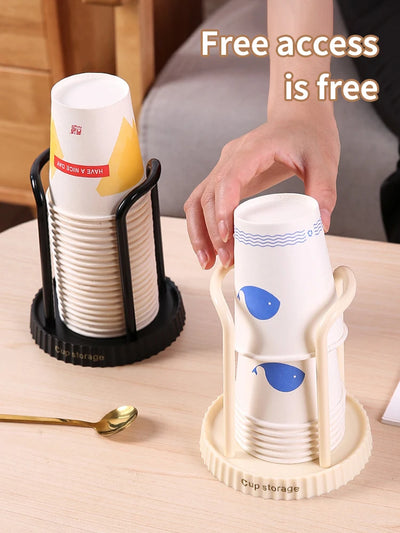 Household Disposable Paper Cup Holder, Desktop Paper Cup Storage Rack, Suitable For Living Room, Dining Room And Other Cup Taker by Smarsty