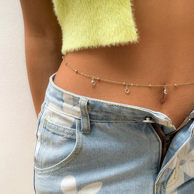 PuRui Sexy Crystal Glass Belly Chain for Women - Smarsty