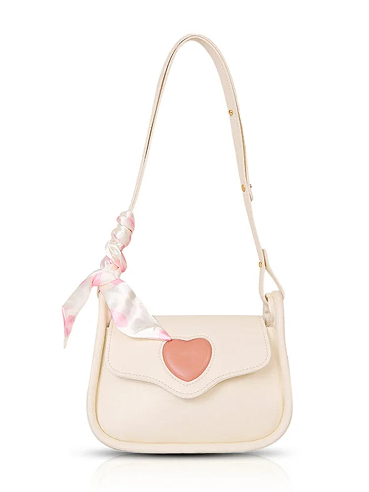 Women Slant Crossbody Saddle Bag Retro Love Pattern - Smarsty