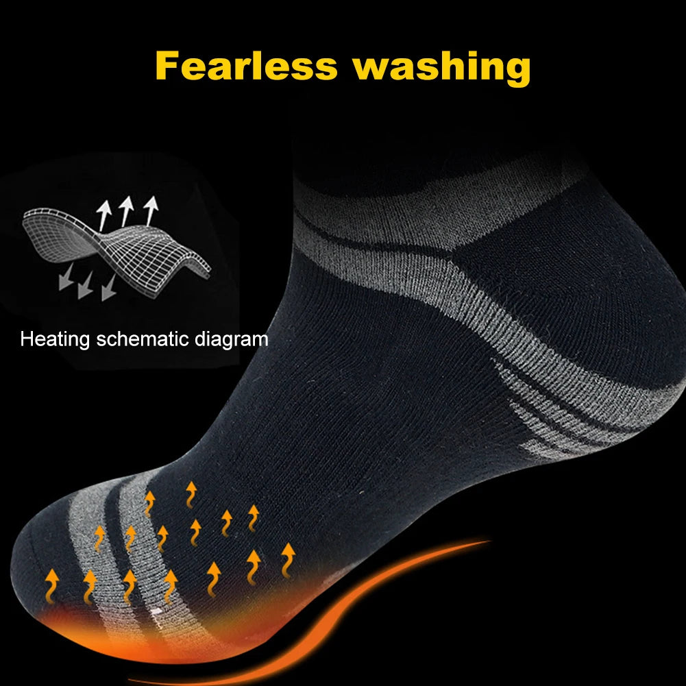 Electric Heating Socks 3 Mode Rechargeable Anti-Cold Thermal Heated Foot Warmer For Outdoor Camping Ski Sport Winter(no battery)