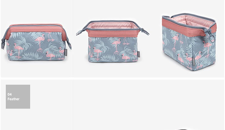 Flamingo Travel Makeup Bag With Large Capacity Organizer - Smarsty