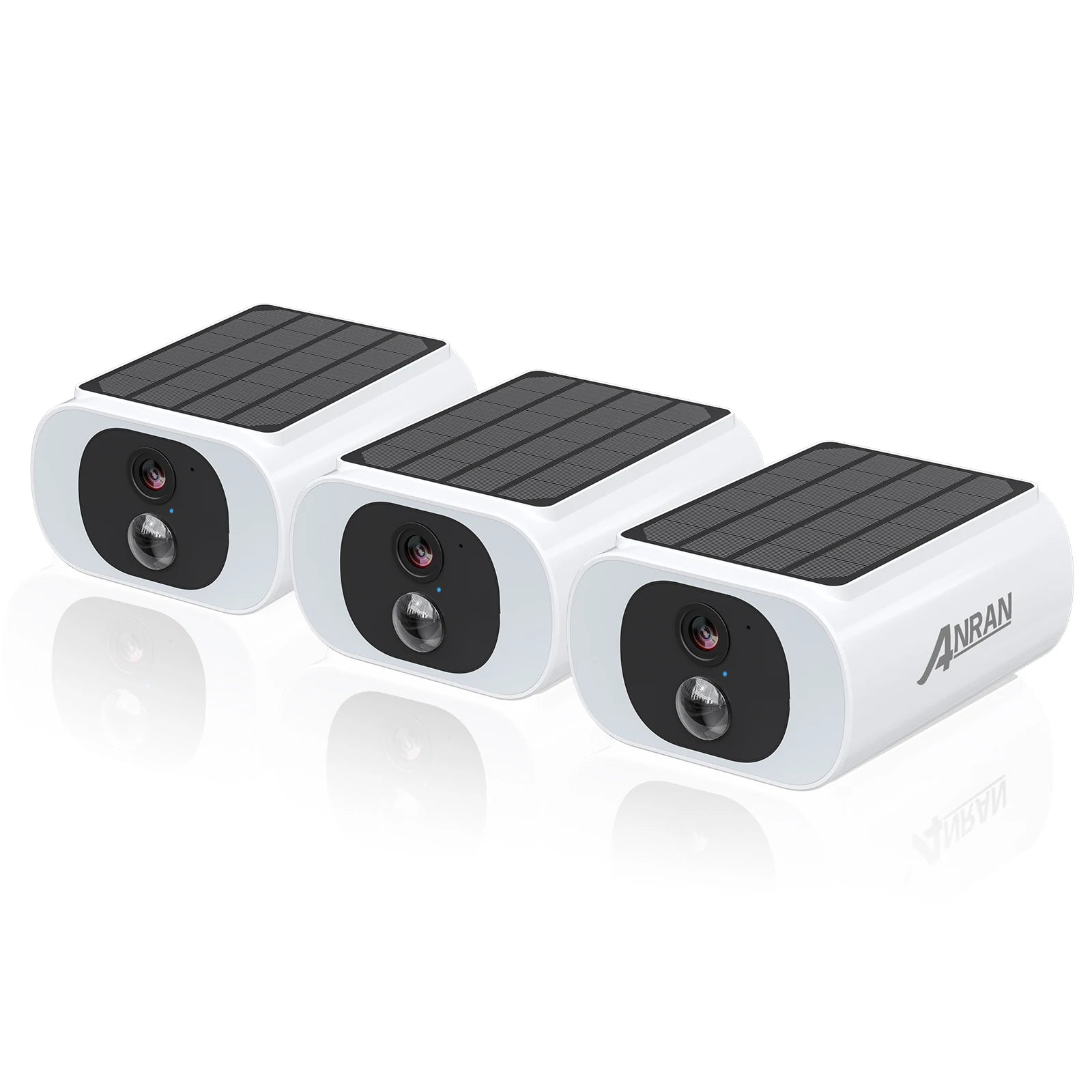 ANRAN 2/3/4 PCS Outdoor Wireless WIFI Camera 2.4G 3MP Battery Solar Security Camera Floodlight Color Night Vision Local Alarm - Smarsty