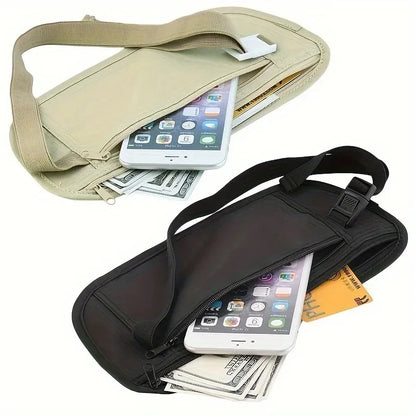 1pcWaterproof Anti-theft Invisible Running Waist Bag Multi-functional Ultra-thin Travel Cell Phone Bag For Men Women Cycling Bag - Smarsty