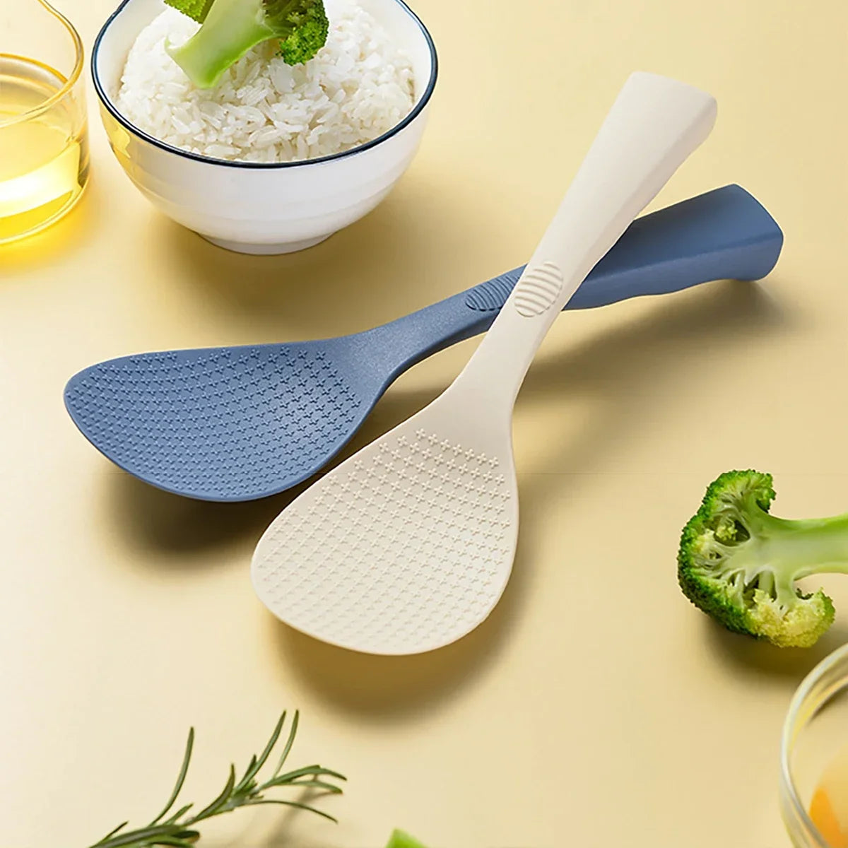 Food Grade Silicone Rice Spoon, Household Non-stick Pot, High Temperature Resistant Kitchen Spoon, Kitchen Tools, 1 tbsp